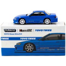 Tarmac 1:64 Vertex Nissan Silvia S 13 Toyo Tires (7 cm Uzunluğunda Metal Araba