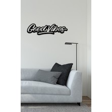 Artroya - Good Vibes Yazısı Metal Duvar Tablosu - Ev Dekorasyon - Metal Duvar Yazısı - 75 x 25 - cm -Siyah - TEXT-142