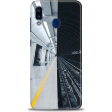 Samsung Galaxy A30 Kılıf Hd Baskılı - Metro Station + 9h Nano Ekran Koruyucu