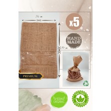 Agnes GP Agnesgp 1 ve 2 kg Için Uygun Hediyelik Pencereli 10 Ons Organik Lüks 5 Adet Jüt Çuval (24CM x 37 Cm)