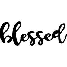 Artroya - Blessed Yazısı Metal Duvar Tablosu - Ev Dekorasyon - Metal Duvar Yazısı - 50 x 22 - cm -Siyah - TEXT-157