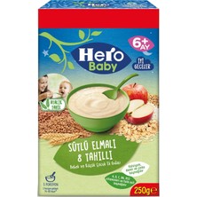 Hero Baby Kaşık Maması 250GR Sütlü Meyveli 8 Tahıllı (6 Lı Set)