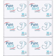 Pure Med  Hasta Bezi Bel Bantlı Tekstil Yüzey Large L-Büyük 180 Adet (6pk*30)