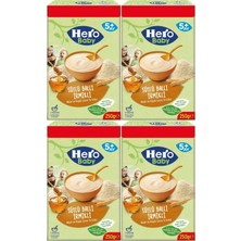 Hero Baby Kaşık Maması 250GR Sütlü Ballı Irmikli (4 Lü Set)