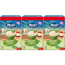 Hero Baby Kaşık Maması 250GR Sütlü Elmalı 8 Tahıllı (3 Lü Set)