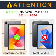 MTK Moveteck Huawei Matepad Se 11'' Inç 2024 Kılıf Akıllı Standlı Arkası Şeffaf Tablet Kapaklı Slim