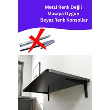 Kydonia Home Mdf Lam 4 Köşesi Oval Ceviz Ahşap Desenli Duvara Monte Kırma Katlanır Yemek Mutfak Masası