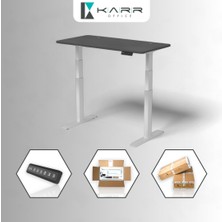 Karr Office O-Flex Duo Çift Motorlu Elektrikli Yükseklik Ayarlı Masa - 180x80 - Siyah