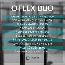 Karr Office O-Flex Duo Çift Motorlu Elektrikli Yükseklik Ayarlı Masa - 180x80 - Siyah