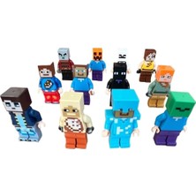 Minecraft Oyuncak Figürleri 12 Figürlü Oyuncak Set LEGO Uyumlu 23 Parça