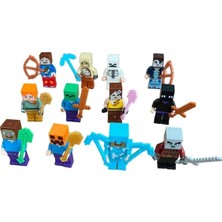 Minecraft Oyuncak Figürleri 12 Figürlü Oyuncak Set LEGO Uyumlu 23 Parça