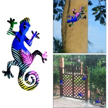 Mirrorr Duvar Asma Duvar Sanatı Gecko Metal Bahçesi Açık Oturma Odası 1 (Yurt Dışından)