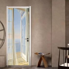 Mirrorr 3D Kendinden Yapışkan Vinil Duvar Çıkartmaları Ev Banyo Kapısı E (Yurt Dışından)