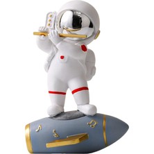 Mirrorr Astronot Heykeli Astronot Figürü Heykeli Ev Yatak Odası Dekorasyonu Flüt (Yurt Dışından)
