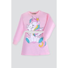 Mevsimlik Kumaş 2ip 100%PAMUK Unicorn Desenli Etek ve Sweat Takım