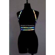 Mulvix Mlvx Renkli Reflektörlü Göğüs Harness, Karanlıkta Parlayan Göğüs Harness - 205  Blsm