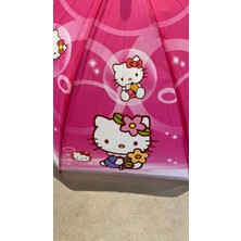 Magicway Çocuk Şemsiyesi Hello Kitty Resimli Süper Kalite 8 Telli Şemsiye