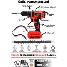 Assur 12V 1.5 Ah Metal Şanzıman Çift Akülü Şarjlı Darbeli Matkap 24 Parça Akülü Vidalama