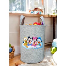 Trend Sizde Unisex Mickey Ailesi Bebek Çocuk Odası Düzenleyici Saklama Kutusu Oyuncak Kirli Sepeti 50X40 cm