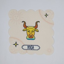 Deco Boğa Burcu Tasarım Dijital Baskılı Lazer Kesim Kokteyl Peçetesi