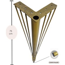 Venna Home Gold 75CM-4'LÜ Demir Masa Ayak, Demir Ayak , Dresuar Ayağı, Masa Ayağı, Demir Ayaklar, Masa Ayakları