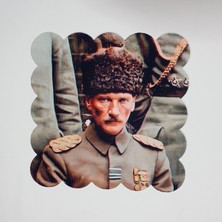 Deco Atatürk Porte Görseli Dijital Baskılı Lazer Kesim Kokteyl Peçetesi