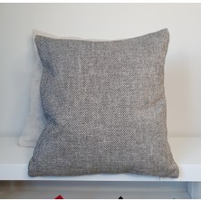 Decofav Lüks Jakar Dokuma Kırlent Kılıfı Gri