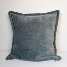 Decofav Bukle Kadife Kırlent Kılıfı Spor Dikiş Adaçayı Yeşili