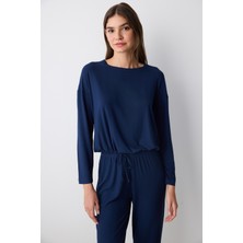 Penti Hailey Navy Lacivert Pantolon Pijama Takımı