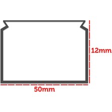 Sert Plastik 50 x 12 Balık Sırtı Kablo Kanalı Yapışkanlı 2 mt Beyaz