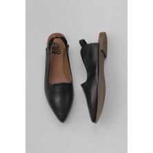 Bueno Shoes Siyah Deri Kadın Düz Sandalet 01Wy1802 01Wy1802