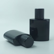 Parfüm Şişesi 100 ml (3 Adet ) Özel Siyah Elips Kolay Kapama Boş Şişe