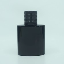 Parfüm Şişesi 50 ml (10 Adet ) Özel Siyah Elips Kolay Kapama Boş Şişe