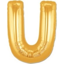 Alfa Life Marketing Altın Sarısı Folyo Harf Balon 1 Metre