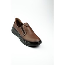 Voyager 023 Kahverengi Deri Kadın Günlük Ayakkabı