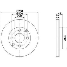 Delphi Renault Kangoo Ön Fren Disk (1998-2011) 1.9, 1.4 CM00388