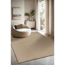 Colore Home Dokuma Kaymaz Taban Dekoratif Vizon Jüt Halı Jüt Kilim Yıkanabilir Vizon Örme Kili