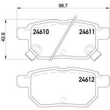 Son Parça Toyota Corolla Arka Fren Balatasi (2007-2013) 1.6, 1.3 CM00477