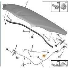 Son Parça Opel Crossland x Kaput Dayama Çubuğu (2018-2021) 1.2, 1.5 CM00336