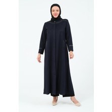 Güler Giyim Erçil Kadın Büyük Beden Maya Kumaş Tesettür Düğmeli  Mevsimlik Anne Ferace