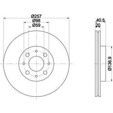 Fiat Marea Ön Fren Disk (1996-2004) 1.9, 1.6 46423415