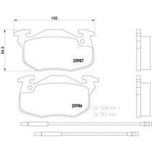 Bosch Citroen Saxo Ön Fren Balatası (1995-2003) 7711130034 0986461763 1.4, 1.6, 1.5