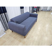Rişte Home Kaliteli Jakarlı  Yarı Kaplama 3 3 1 1 Çubuk desen Lastikli Kanepe,Koltuk Örtüsü, koltuk kılıfı Takımı