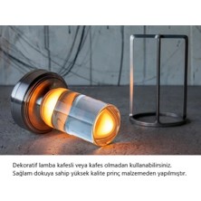 Rultech 1 Adet Silver Sarjlı Masa Lambası Alüminyum Kristal Taşınabilir Dekoratif LED Atmosfer Masa Lambası 3 Renk ile Dokunmatik Kontrol