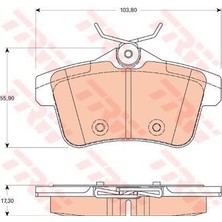 Trw-Lucas Citroen C4 Arka Fren Balatasi (2009-2017) 1.6 Hdı, 1.6 Vtı, 1.2 Vtı CM00036