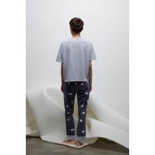 Kadın Pamuklu Kısa Kollu Pijama Üstü