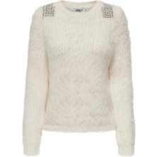 Only Onlsurı Ls Blıng O-Neck Prm Cs Knt BEYAZ15340525