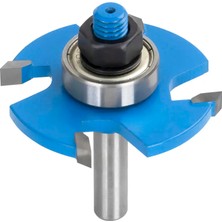 Ronia Ahşap Freze Bıçağı 03B-50805008  Dört Kanatlı Rulmanlı Yivli  Kanal Açma Freze Ucu Sap 8 mm