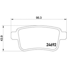 APETECH Renault Kangoo Arka Fren Balatasi (2007-2021) 1.5 Dcı CM00388