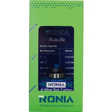 Ronia Ahşap Freze Bıçakları 03B-50803008 Dört Kanatlı Rulmanlı Oyuk Açma Freze Ucu Sap 8 mm